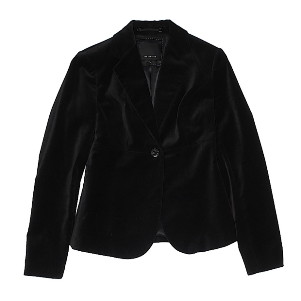 EUC The Limited Black Velvet Blazer Size 2.